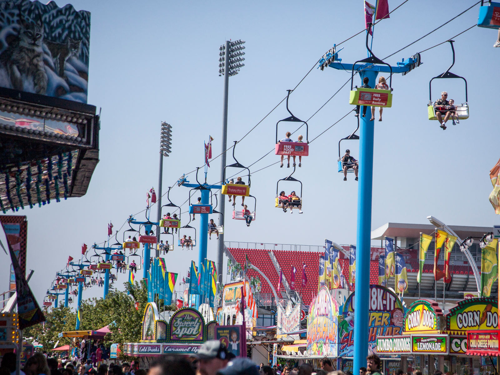 sky lift image with cne game visable