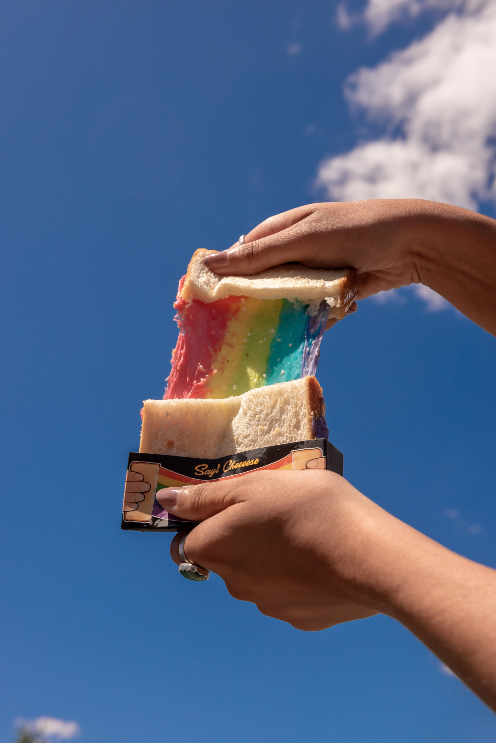 rainbow grilled cheese
