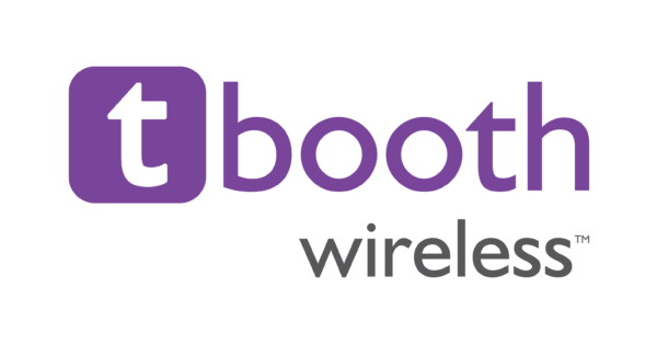 Tbooth Wireless purple and grey logo