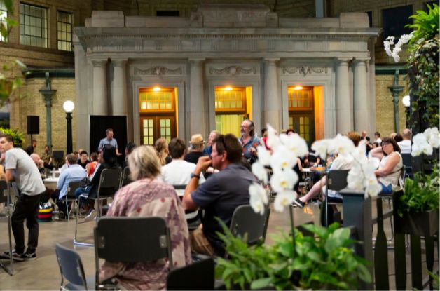 Photo of CNE guests at the Wine Garden